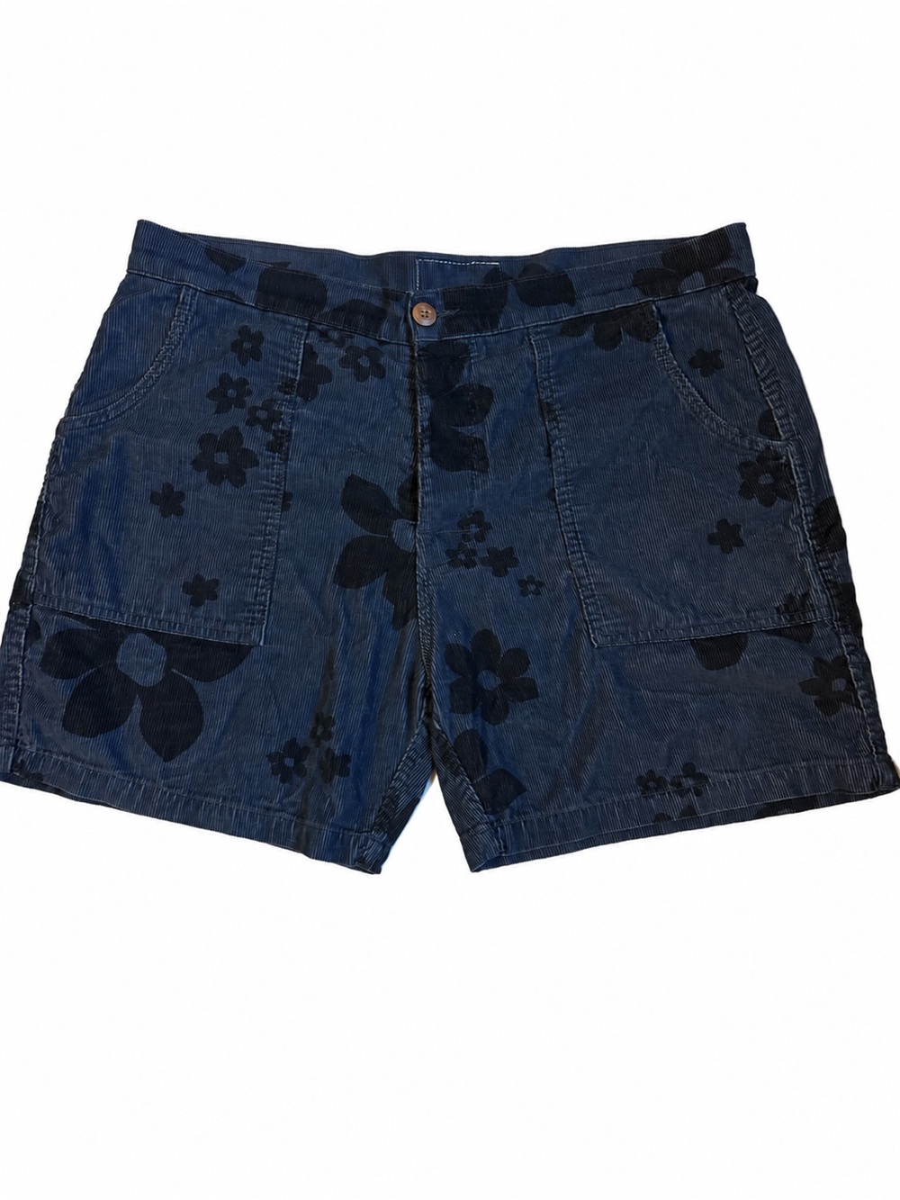 Birdwell Beach Britches Classic Corduroy Floral Shorts Men’s 37 Navy Made in USA